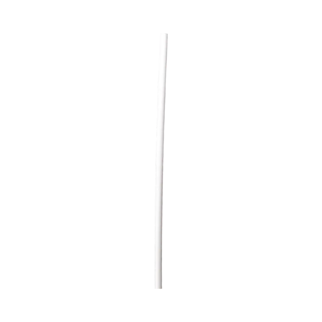 Cannuccia riciclabile in PP bianco 20cm ø 6mm - Sicura per gli alimenti e riutilizzabile (confezione da 250)