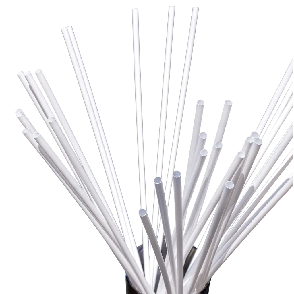 Cannuccia gigante XXL bianca in PP riciclabile 40cm ø 8mm - Certificata per alimenti e riutilizzabile (confezione da 100)
