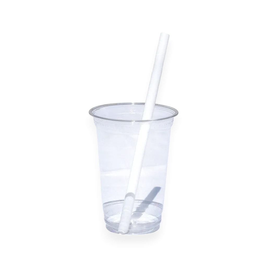 Cannuccia per Bubble Tea in PP riciclabile bianco 23cm ø 12mm - Certificata alimentare e riutilizzabile (confezione da 100)