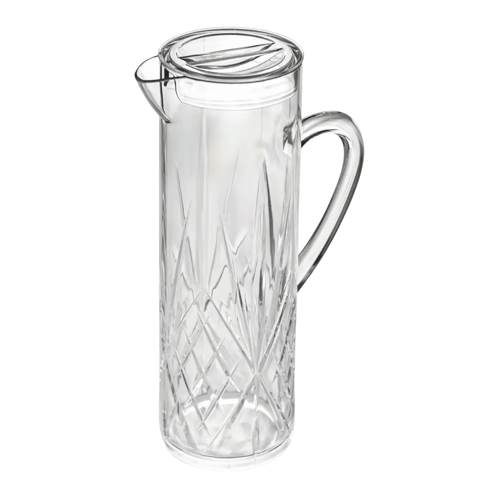 Caraffa infrangibile "Firenze" con coperchio - 1,5 L in SAN trasparente