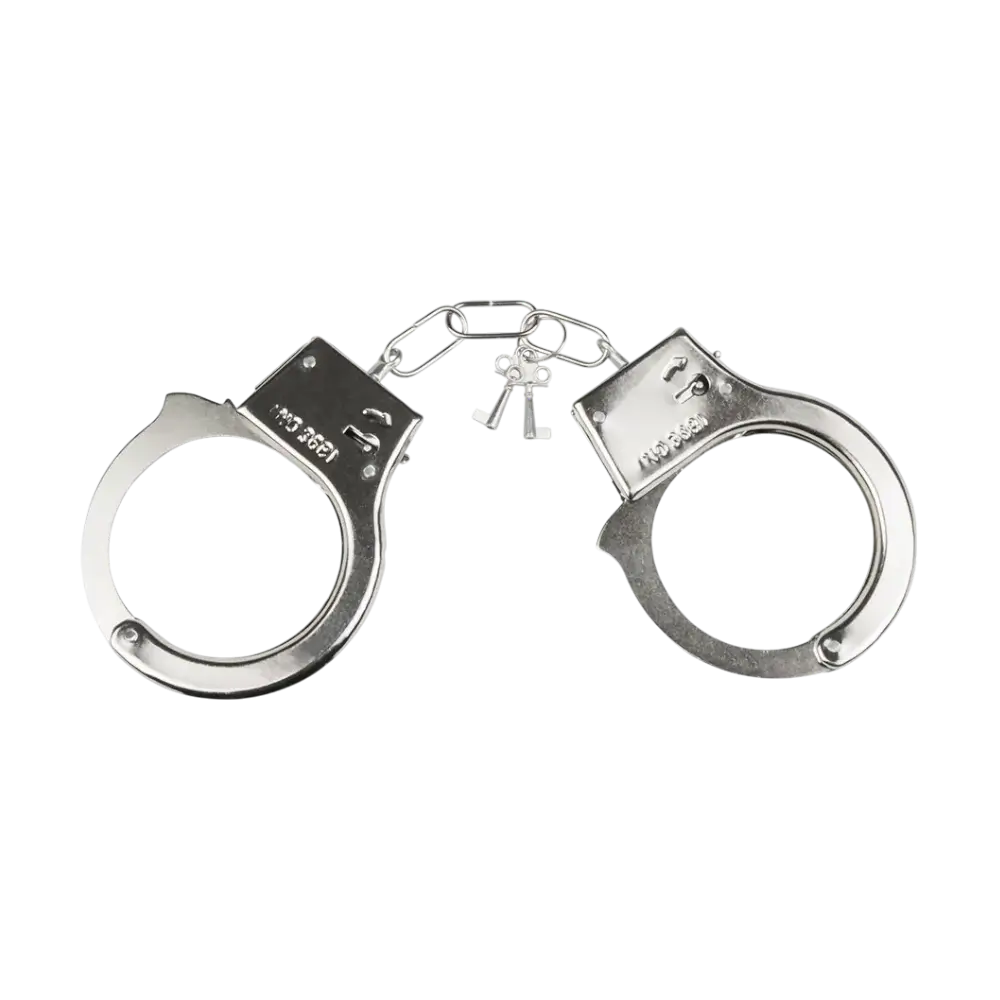 Manette in metallo con chiavi - Travestimento da poliziotto