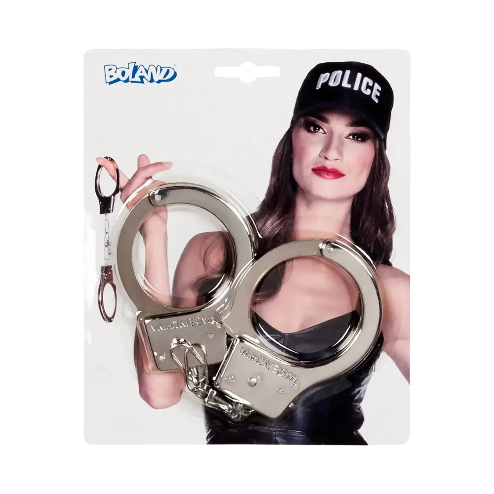 Manette in metallo con chiavi - Travestimento da poliziotto