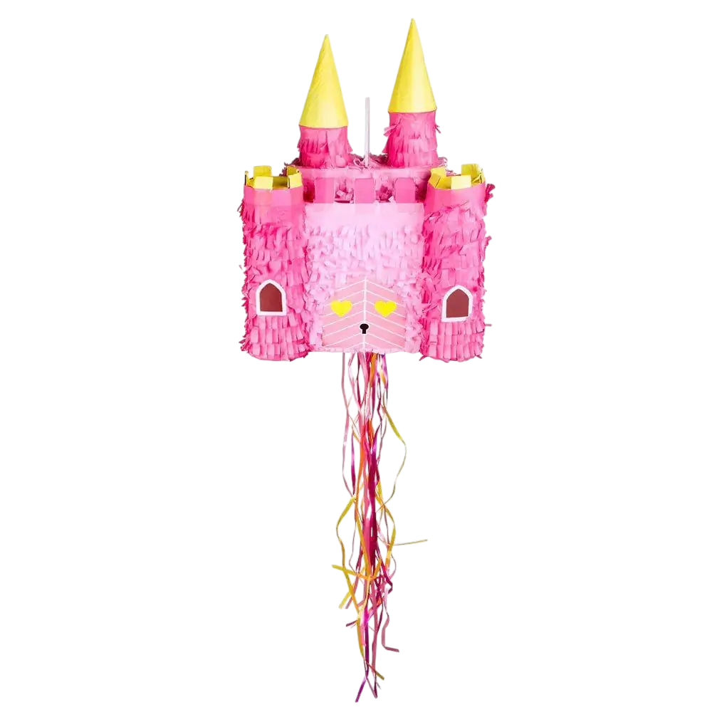 Piñata castello della principessa da tirare - Rosa 40 cm