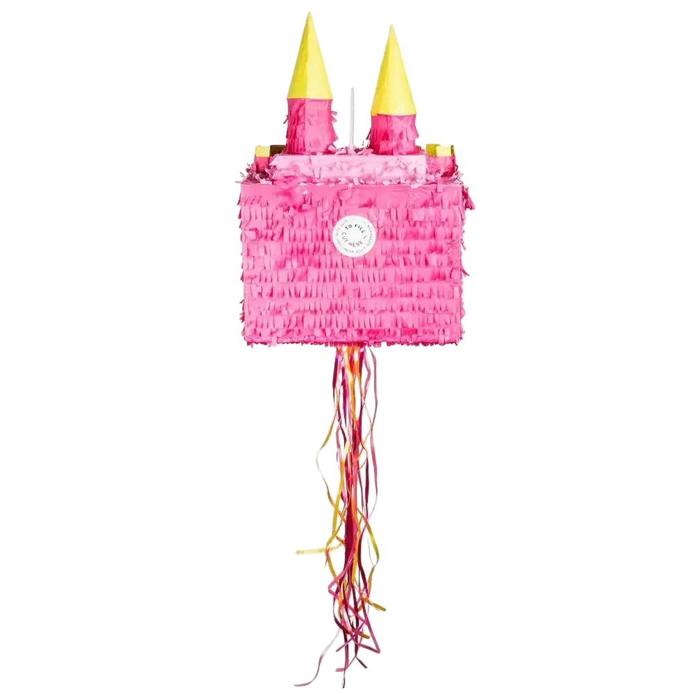 Piñata castello della principessa da tirare - Rosa 40 cm