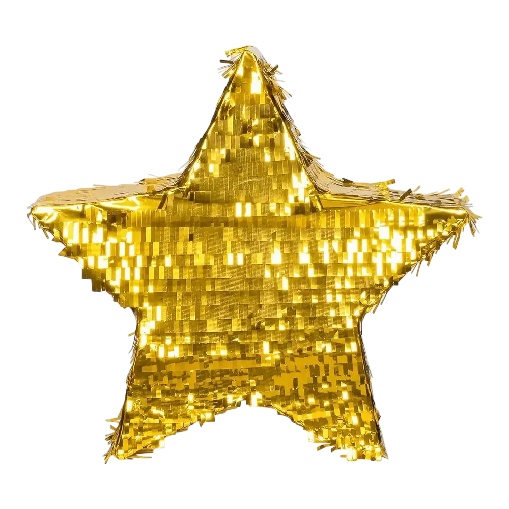Piñata stella d'oro - Da battere - 44 cm