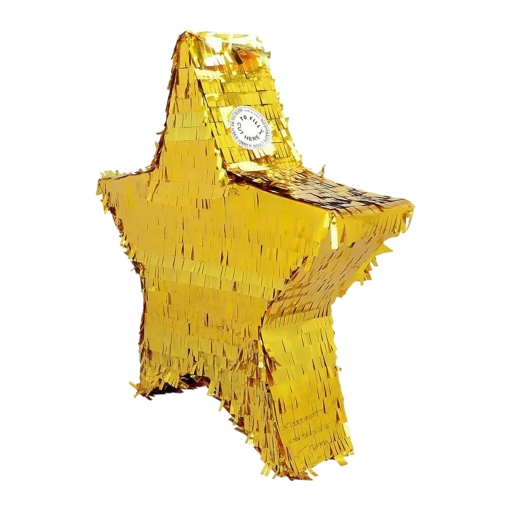 Piñata stella d'oro - Da battere - 44 cm