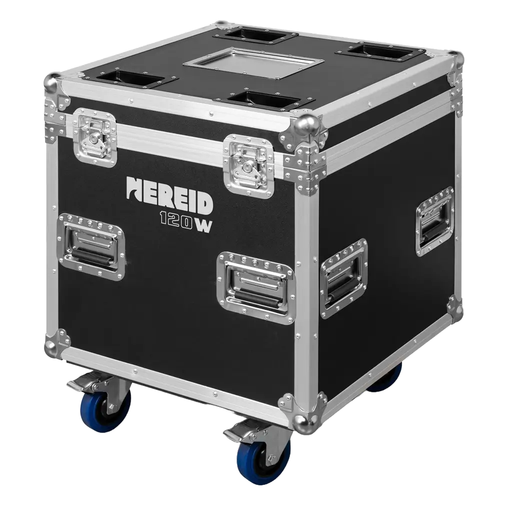 Set di 2 fari "NEREID120W" - impermeabili IP65 con flight-case
