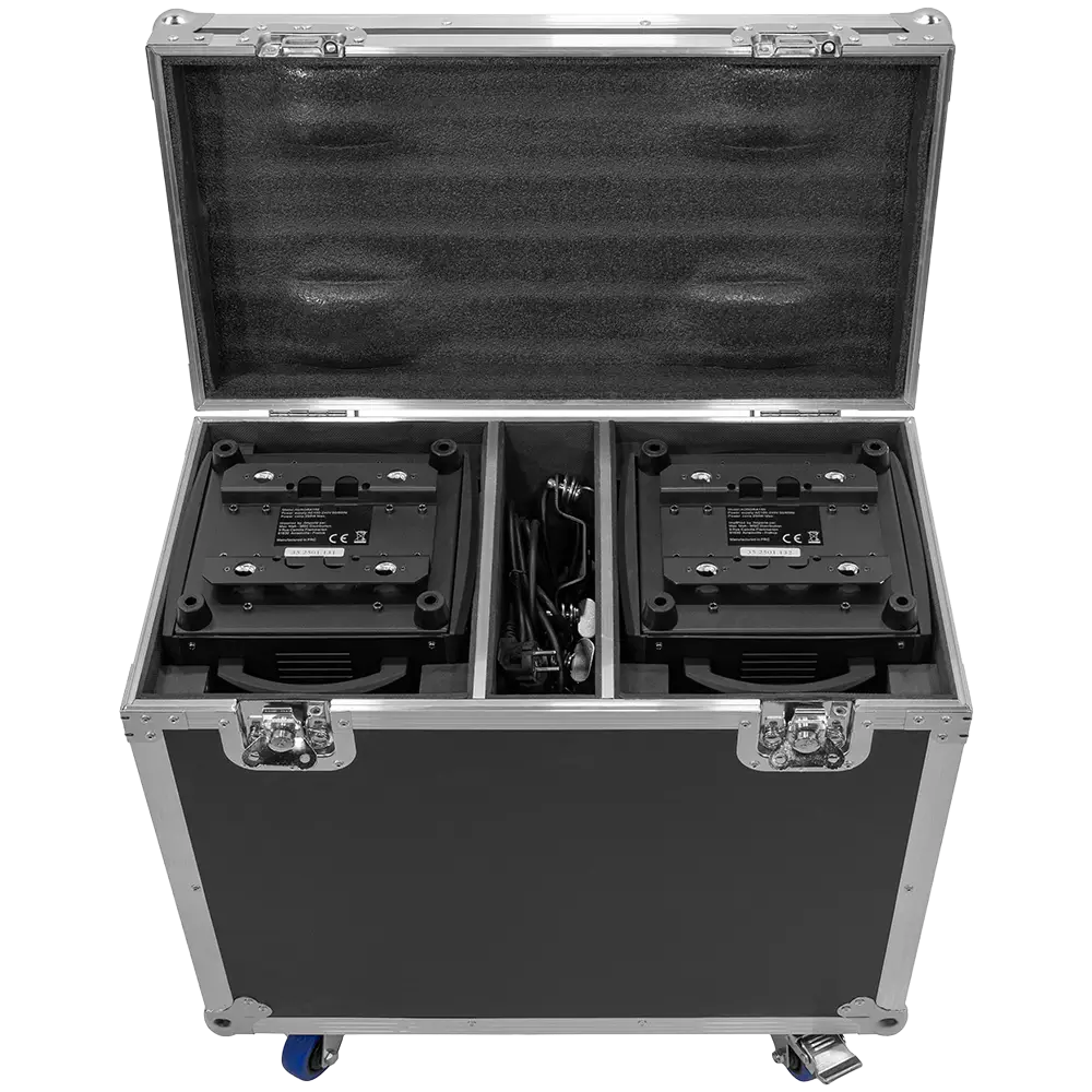 Confezione di 2 ibridi "Aurora 150 BSW" beam + spot + wash con flight case - Mac Mah