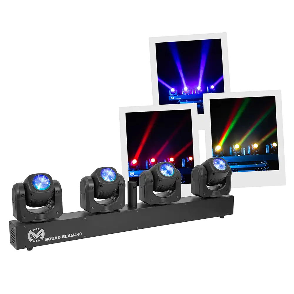 Fascio LED a effetto "Squad Beam 440" 4 teste 40 W 2,5° di fascio - Mac Mah