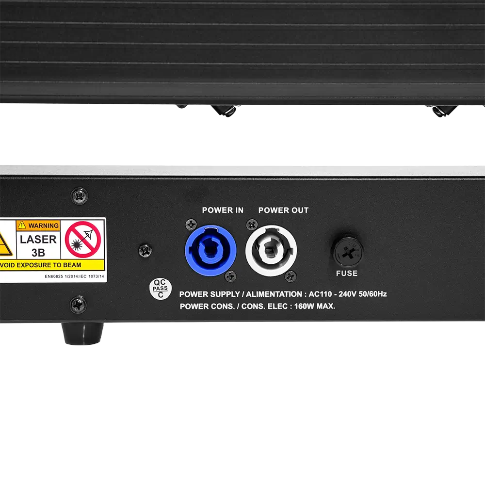 Barra laser pro "Laser Bar 6X1000RGB" 6×1000 mW motorizzata RGB - Evolite