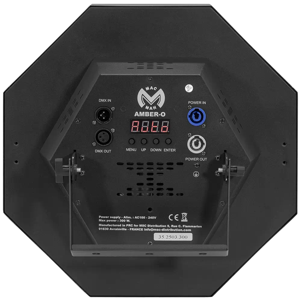 Effetto LED retrò ottagonale "Amber-O" + RGB DMX - Mac Mah