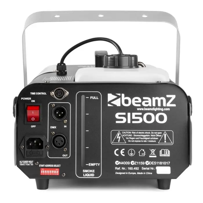 BEAMZ S1500 Macchina del fumo con DMX - 1500W + Telecomando con timer