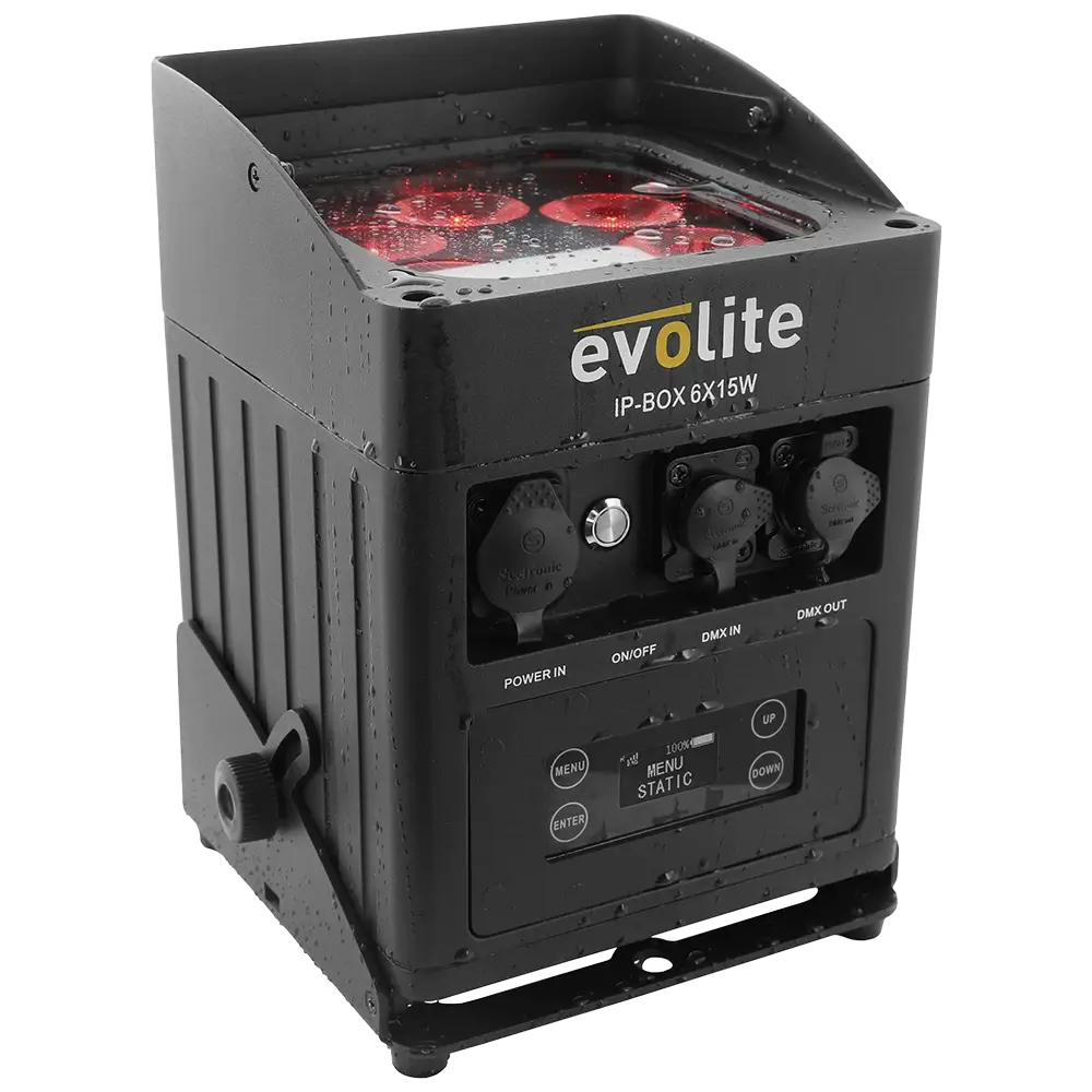 Evolite IP-Box 6×15W proiettore impermeabile - LED a batteria IP65