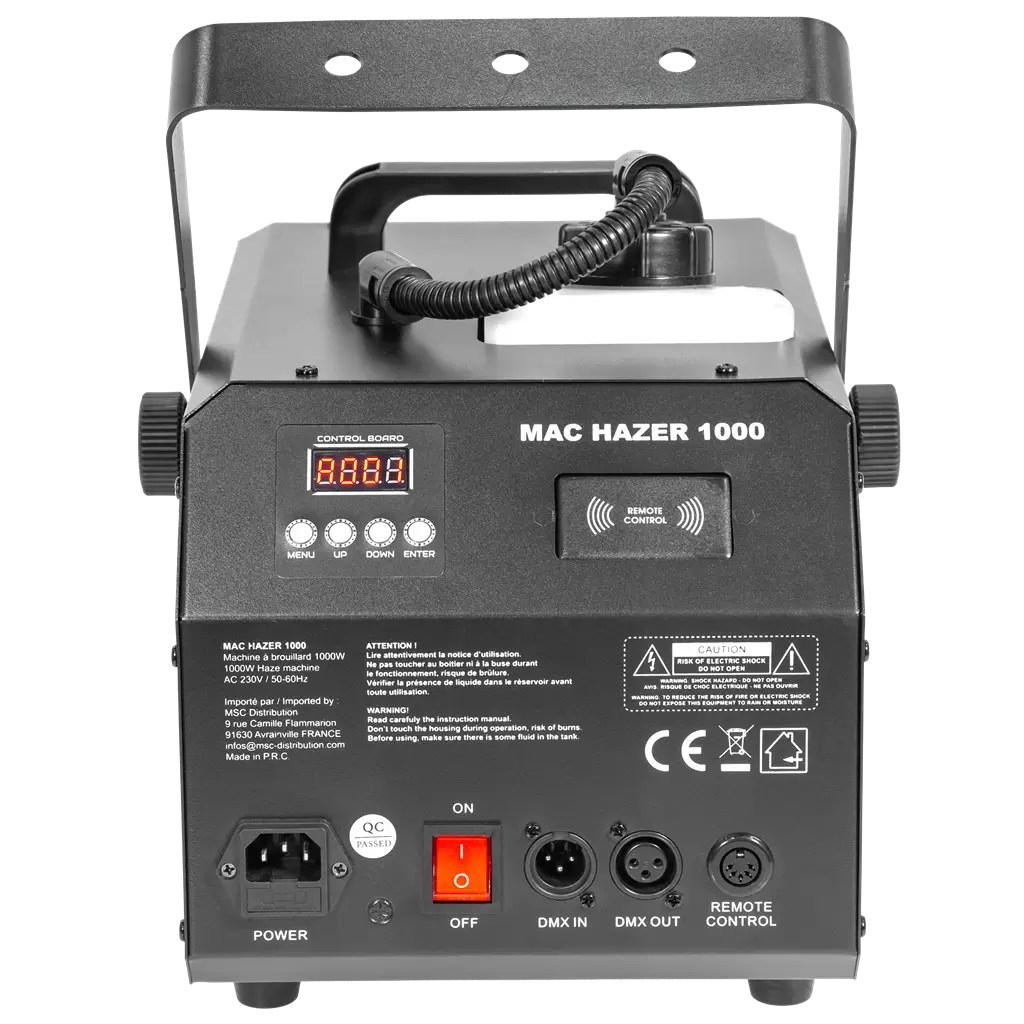 Macchina da nebbia da 1000 W - Mac Hazer 1000 Mac Mah - Nebbia luminosa e controllo DMX