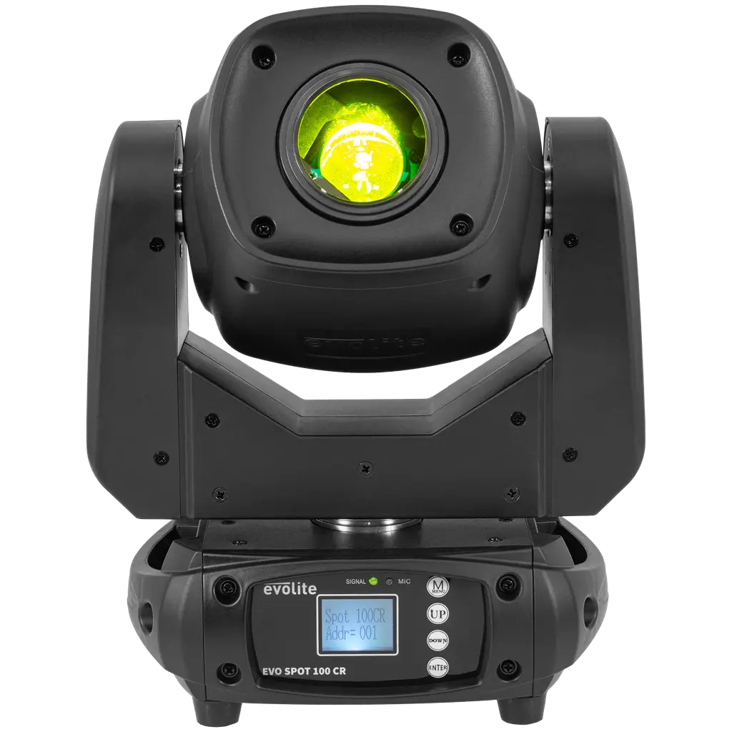 Confezione 2 faretti 100 W in flight case - Evo Spot 100 CR Set Evolite - LED multicolore e controllo DMX