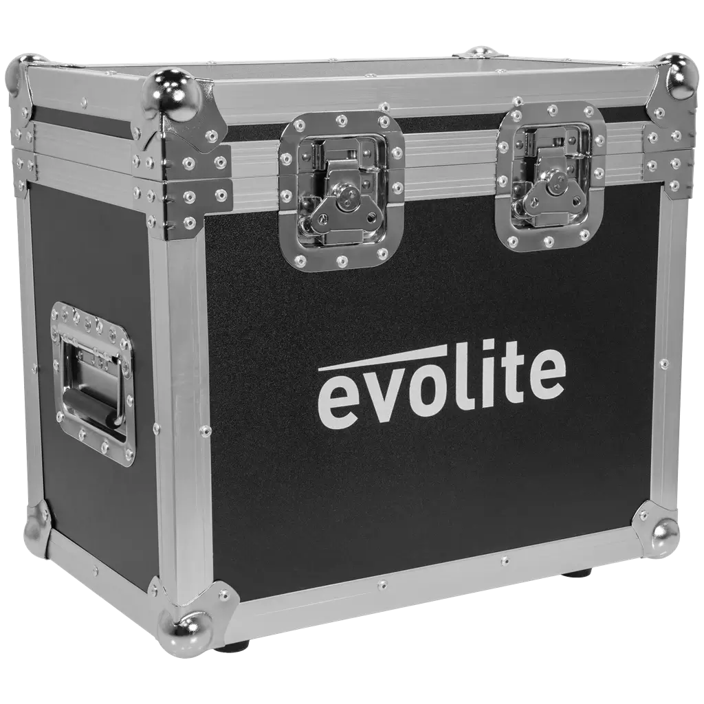 Confezione 2 faretti 100 W in flight case - Evo Spot 100 CR Set Evolite - LED multicolore e controllo DMX