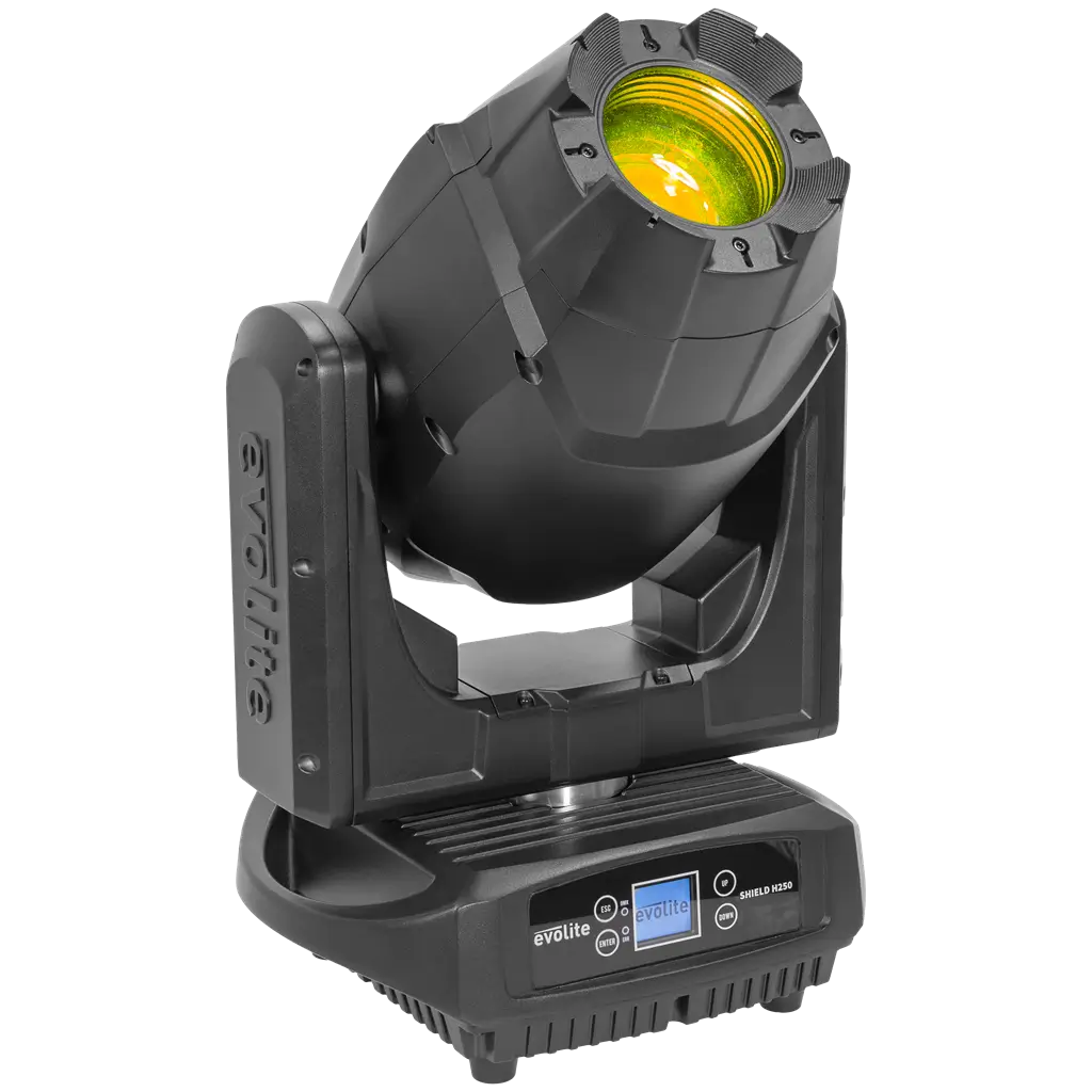 Proiettore ibrido da 250 W - Shield H250 IP65 Evolite - Uso interno ed esterno - DMX e Gobo