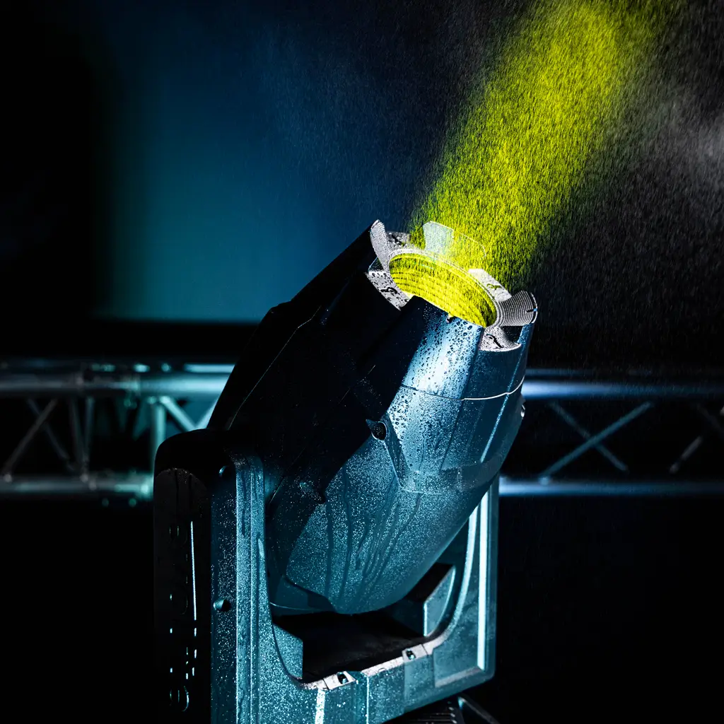 Proiettore ibrido da 250 W - Shield H250 IP65 Evolite - Uso interno ed esterno - DMX e Gobo