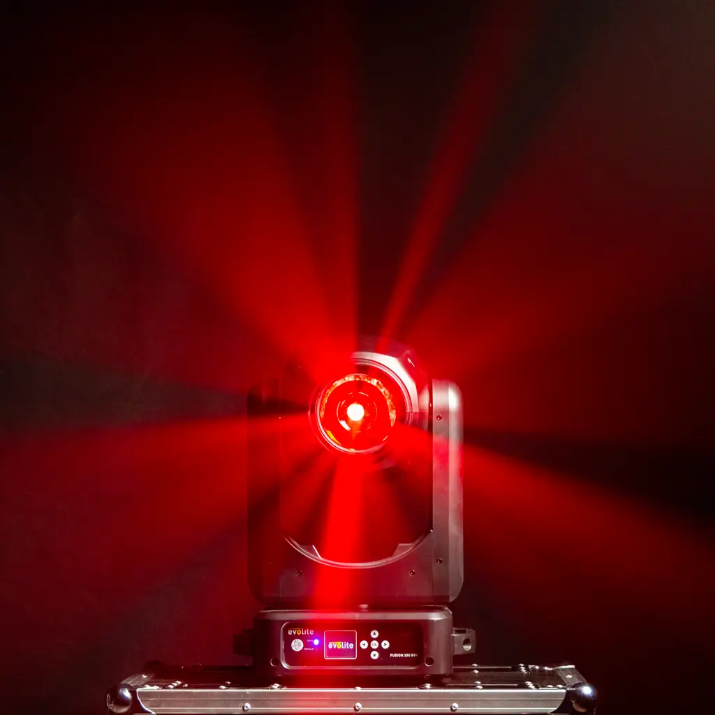 Confezione di 2 proiettori ibridi da 350 W in flight case - Fusion 350 BSW Set Evolite - Intelligent Beam, Spot & Wash