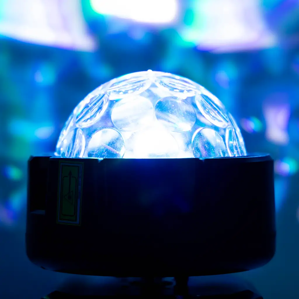 Proiettore di effetti rotanti - BoomTone DJ spinner - LED multicolore e strobo e controllo DMX