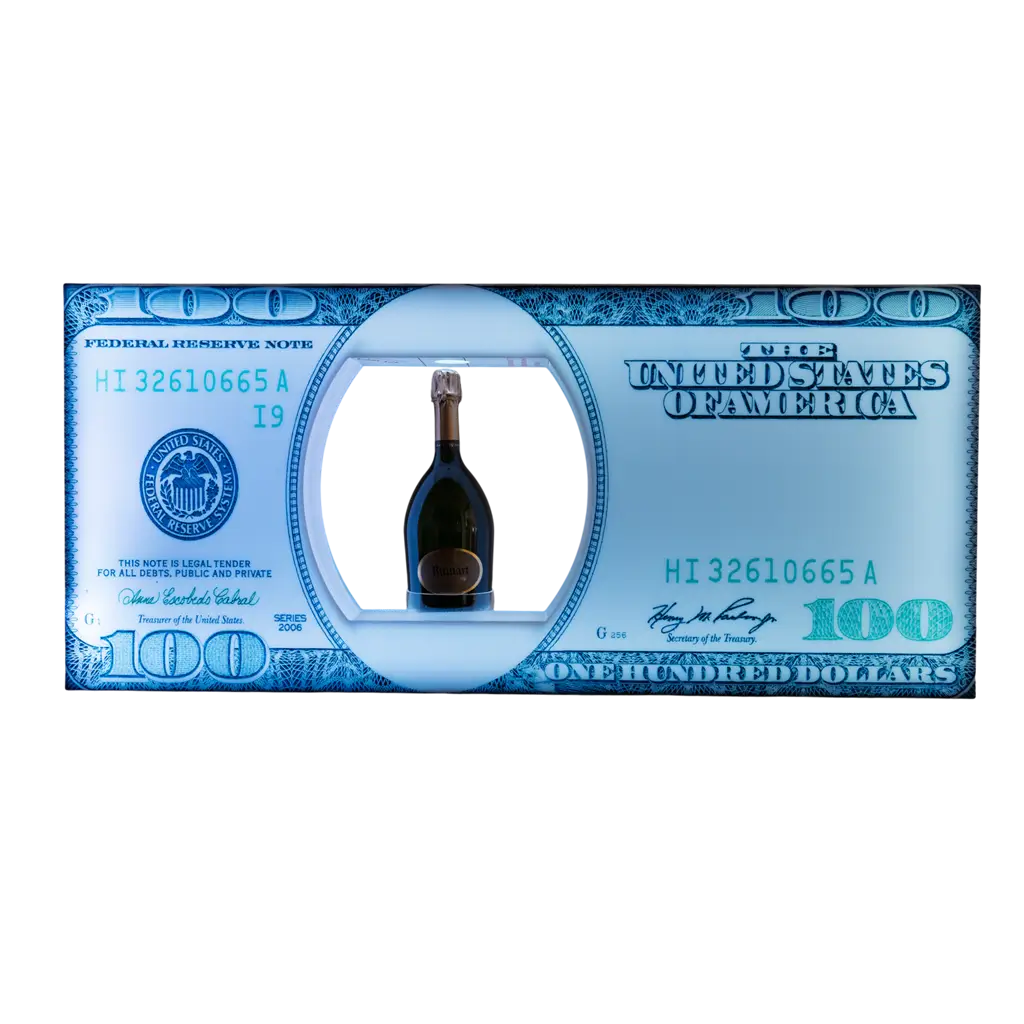 Rituale di servizio del "dollaro" - Espositore per bottiglie VIP illuminato - By Sparklers®