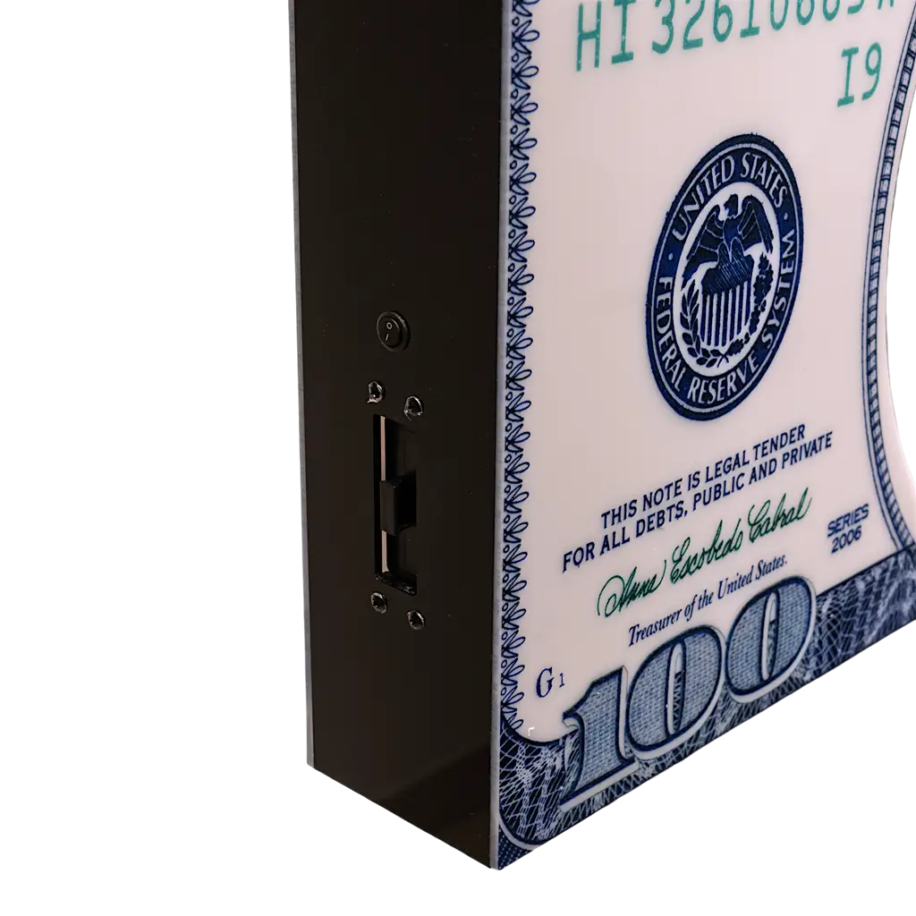 Rituale di servizio del "dollaro" - Espositore per bottiglie VIP illuminato - By Sparklers®