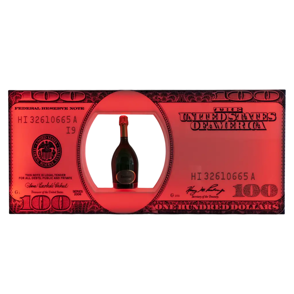 Rituale di servizio del "dollaro" - Espositore per bottiglie VIP illuminato - By Sparklers®