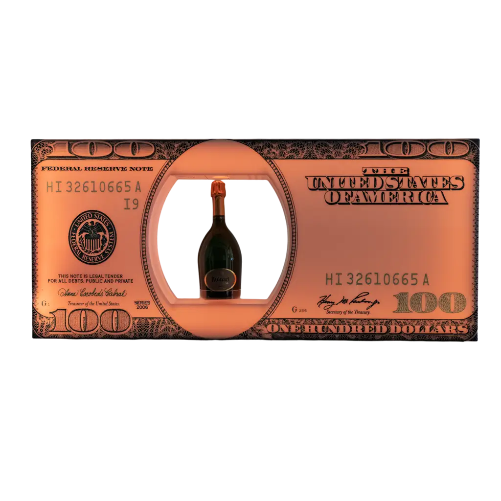 Rituale di servizio del "dollaro" - Espositore per bottiglie VIP illuminato - By Sparklers®