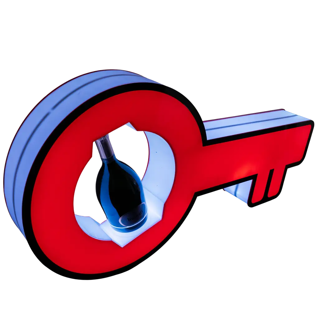 Rituale di servizio chiave - Espositore per bottiglie VIP illuminato | By Sparklers®