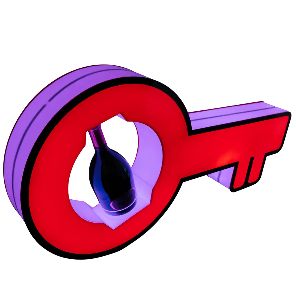 Rituale di servizio chiave - Espositore per bottiglie VIP illuminato | By Sparklers®