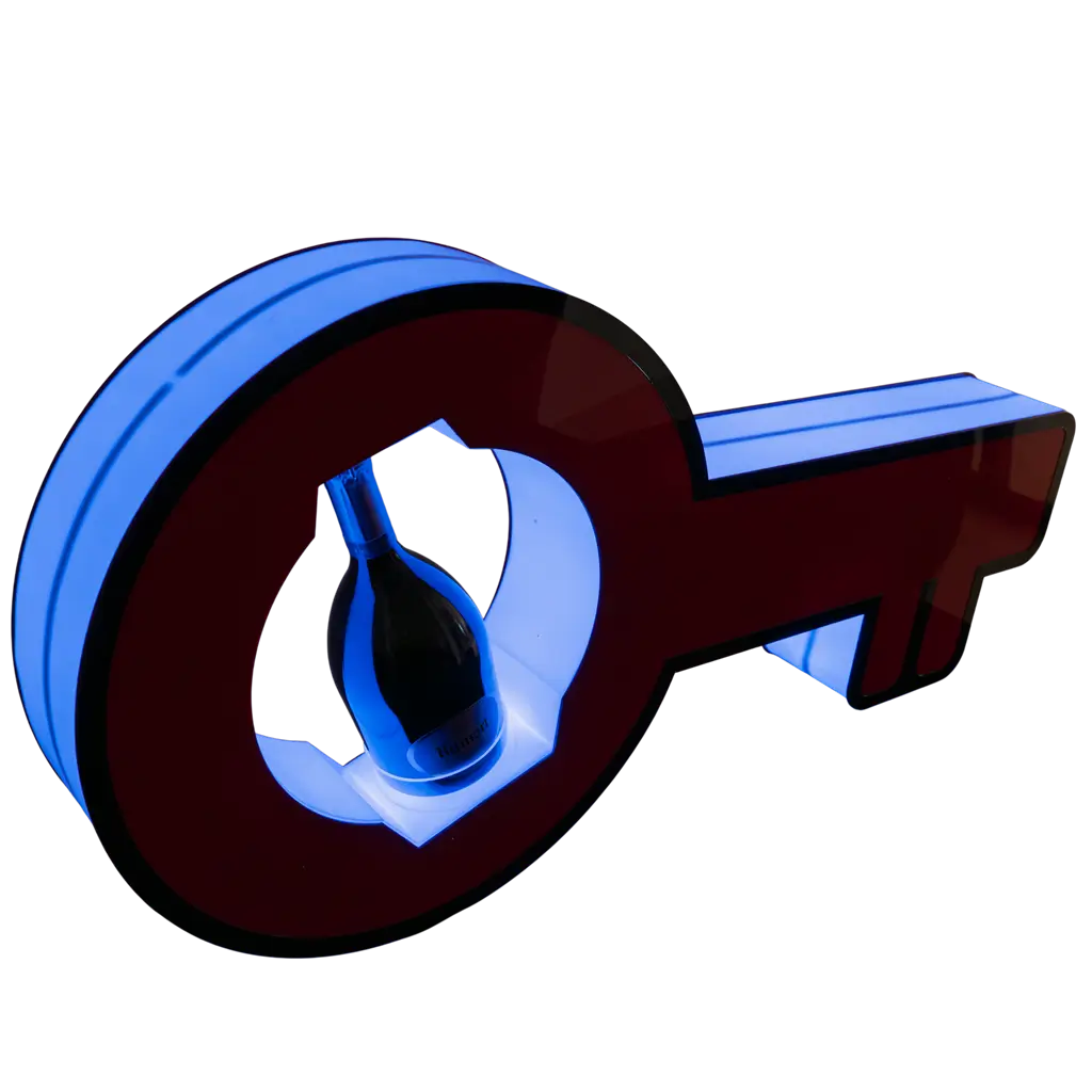 Rituale di servizio chiave - Espositore per bottiglie VIP illuminato | By Sparklers®