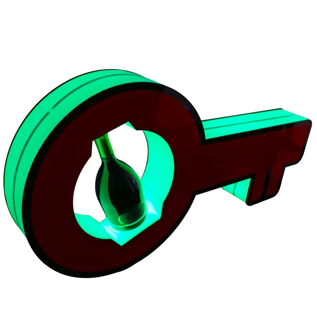 Rituale di servizio chiave - Espositore per bottiglie VIP illuminato | By Sparklers®