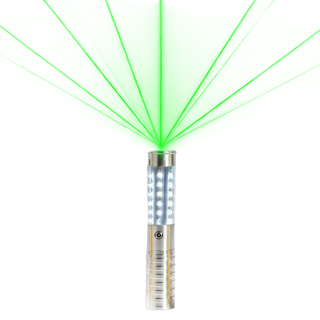 VIP Silver LED Bottle Stick con laser verde - 24 cm