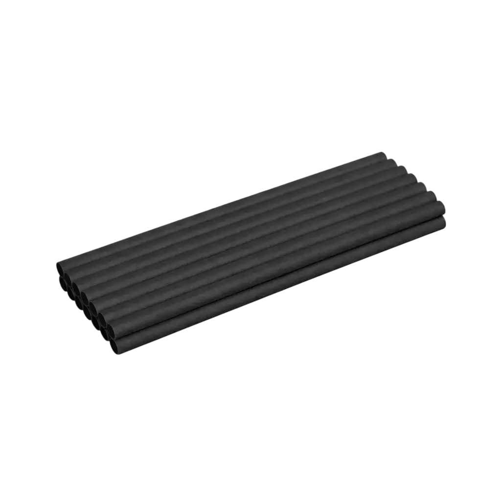Cannuccia CLASSIC in fibra naturale nera 20cm ø 6mm - Compostabile e biodegradabile - (Set di 250)