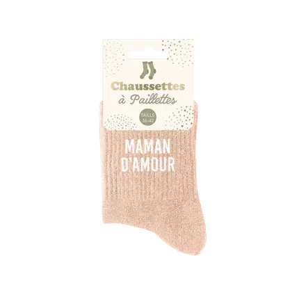 Calzini glitterati Maman d'amour - Taglia unica 36-42