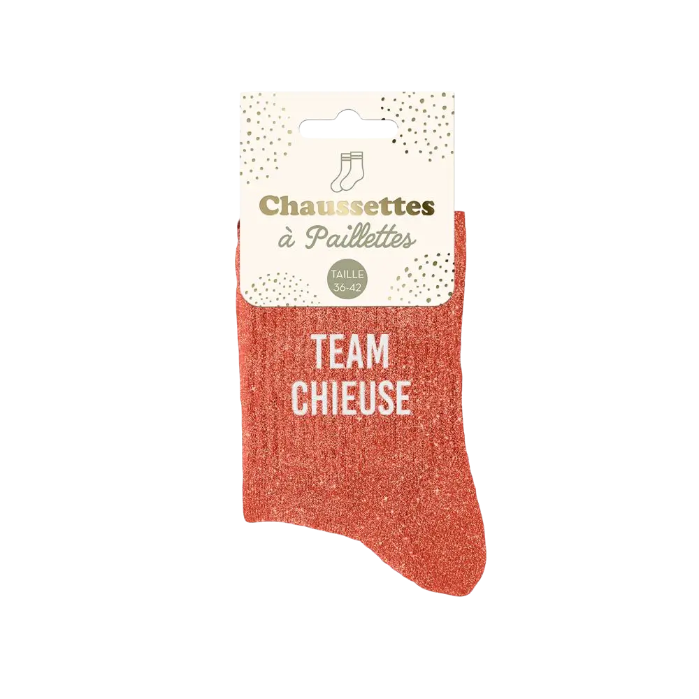 Calzini glitterati Team chieuse - Taglia unica 36-42