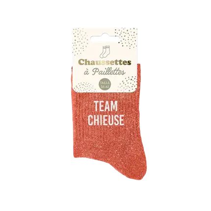 Calzini glitterati Team chieuse - Taglia unica 36-42