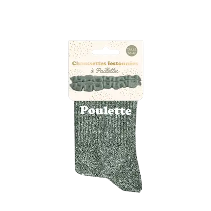 Calze Poulette con paillettes - Taglia unica 36-42