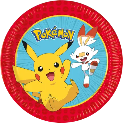 Piatto di carta Pokémon ø23cm - Set di 8