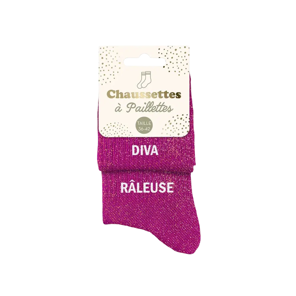 Calzini glitterati Duo Diva Râleuse - Taglia unica 36-42