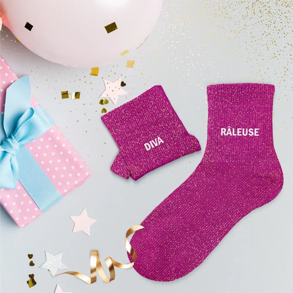 Calzini glitterati Duo Diva Râleuse - Taglia unica 36-42