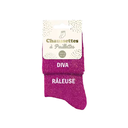 Calzini glitterati Duo Diva Râleuse - Taglia unica 36-42