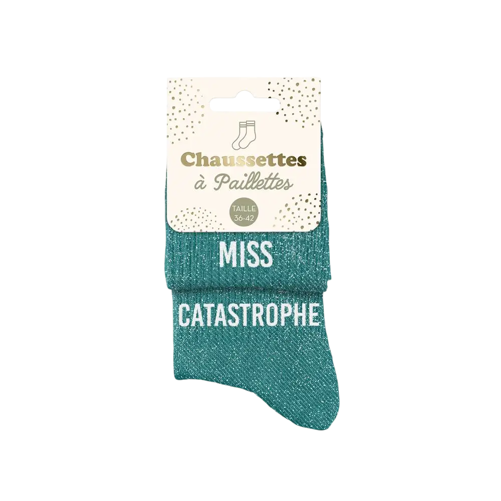 Miss Catastrophe Duo Glitter Socks - Taglia unica 36-42