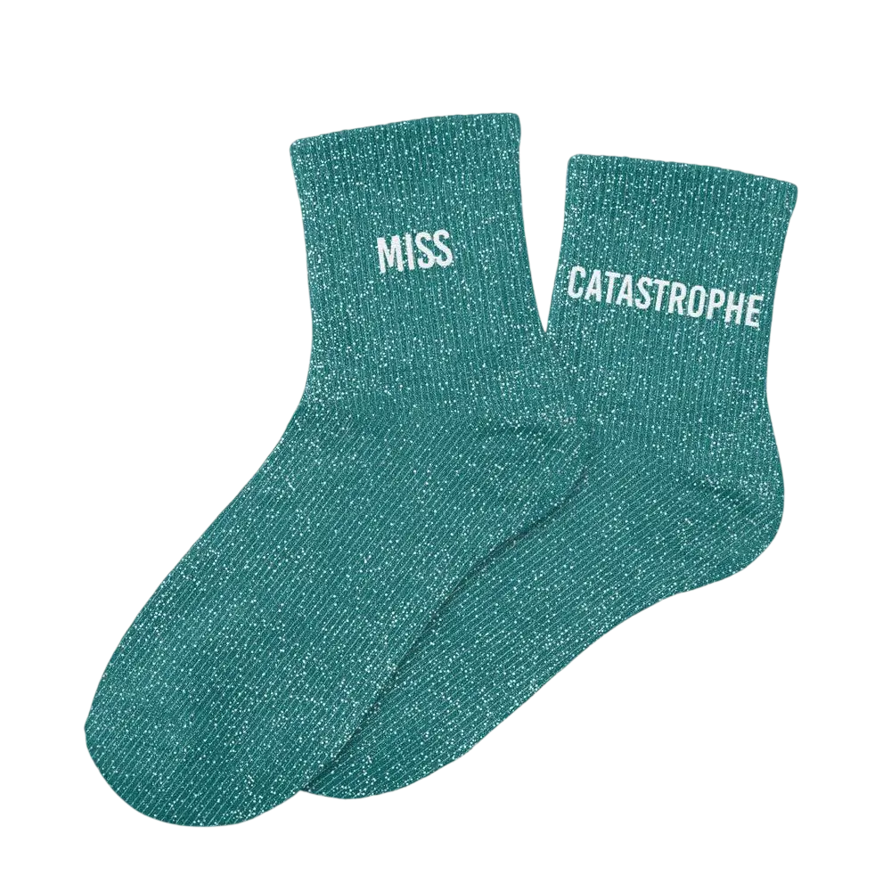 Miss Catastrophe Duo Glitter Socks - Taglia unica 36-42