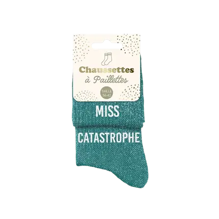 Miss Catastrophe Duo Glitter Socks - Taglia unica 36-42