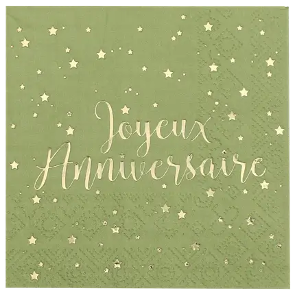 Tovagliolo Happy Birthday Olive (confezione da 20)