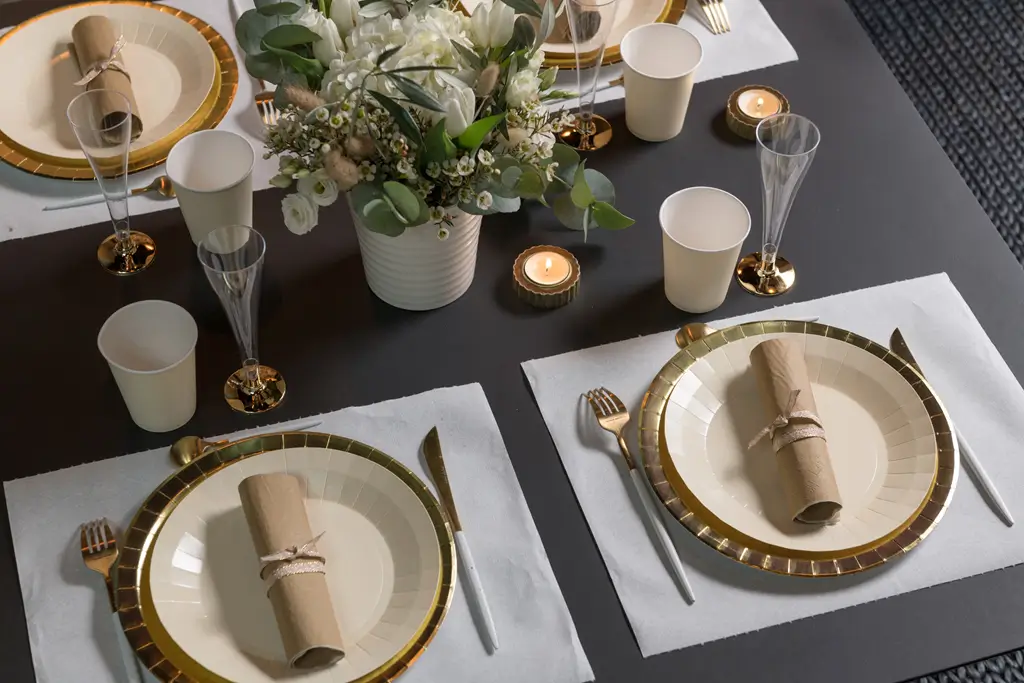 Runner da tavola pretagliato Harmony 4,8 m - Oro