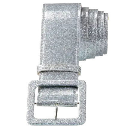 Cintura Disco Argento con Paillettes 120 cm – Accessorio Costume Anni 70