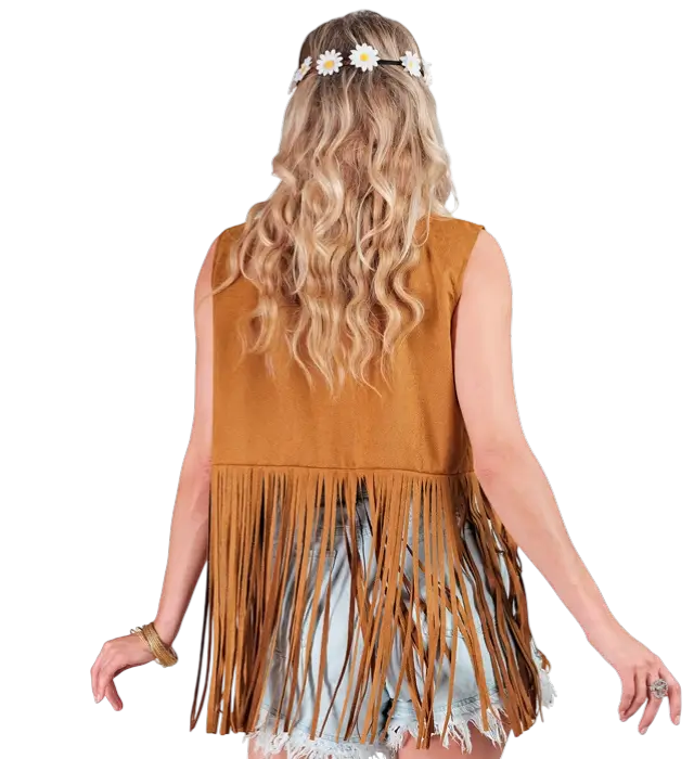 Giacca Hippie con Frange Stile Cowboy Western – Giacca Costume Anni 70