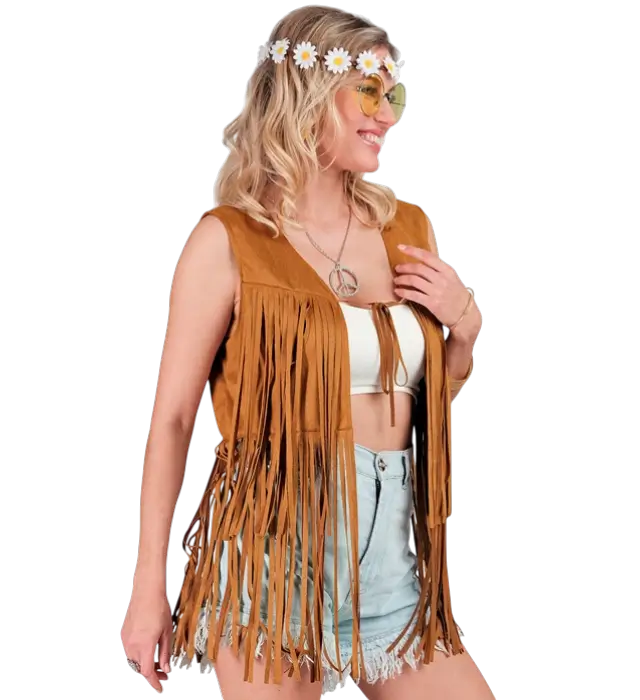 Giacca Hippie con Frange Stile Cowboy Western – Giacca Costume Anni 70